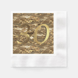 Nummer 30 30 Geburtstag Hochzeit Jahrestag Gold Serviette