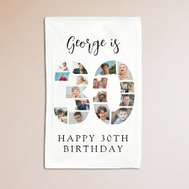 Nummer 30 Foto Co|lage 30. Geburtstagsfeier Banner