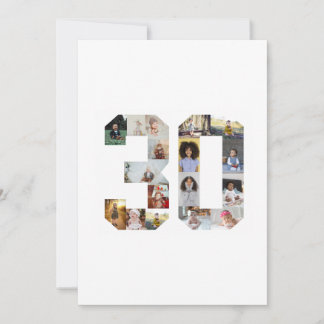 Nummer 30 FotoCollage Dankeskarte