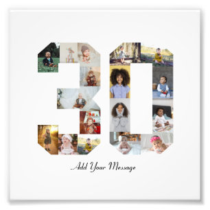 Nummer 30 FotoCollage Fotodruck