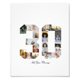 Nummer 30 Fotocollage Fotodruck