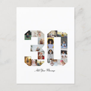 Nummer 30 FotoCollage Postkarte