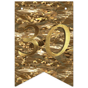 Nummer 30 Hochzeit 30. Geburtstag Gold Wimpelkette
