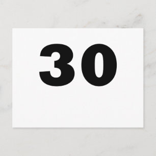 Nummer 30 postkarte