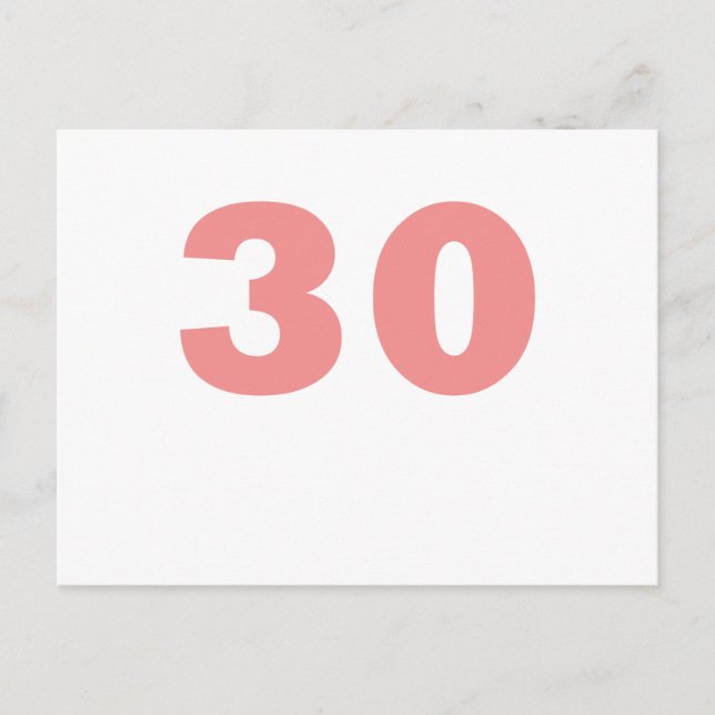 Nummer 30! postkarte (Vorderseite)