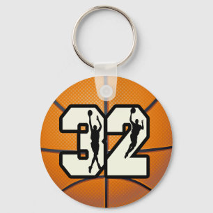 Nummer 32 Basketball Schlüsselanhänger