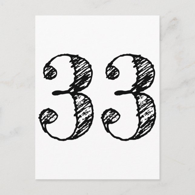 Nummer 33 - 33 Manuskript Alter Einladungspostkarte (Vorderseite)