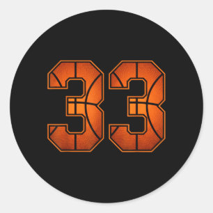 Nummer 33 Baseball Geburtstag Runder Aufkleber