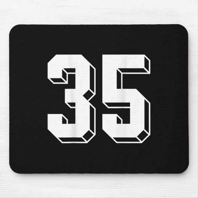 Nummer 35 Ckside - Retro 80er 90er Team Trikot Num Mousepad (Vorne)