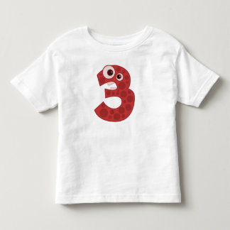 Nummer 3 Giraffe-Design Kleinkind-Tee-Shirt Kleinkind T-shirt