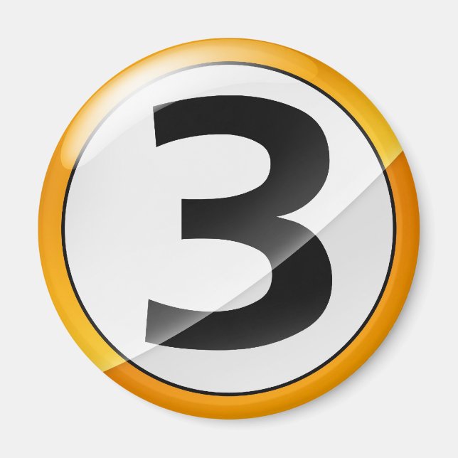 Nummer 3 Gold Magnet (Vorne)