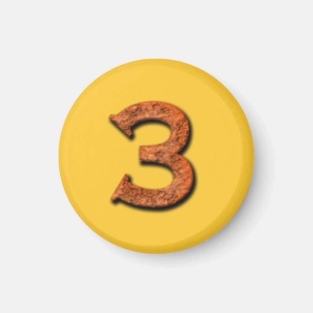 Nummer 3 Unterricht oder Speicher-Aid-Magnet Magnet (Vorne)