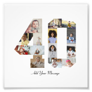 Nummer 40 Fotocollage Fotodruck