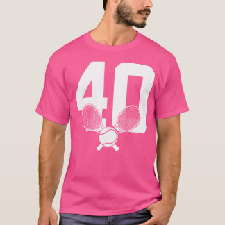 Nummer 40 Tennis 40 Geburtstag T-Shirt