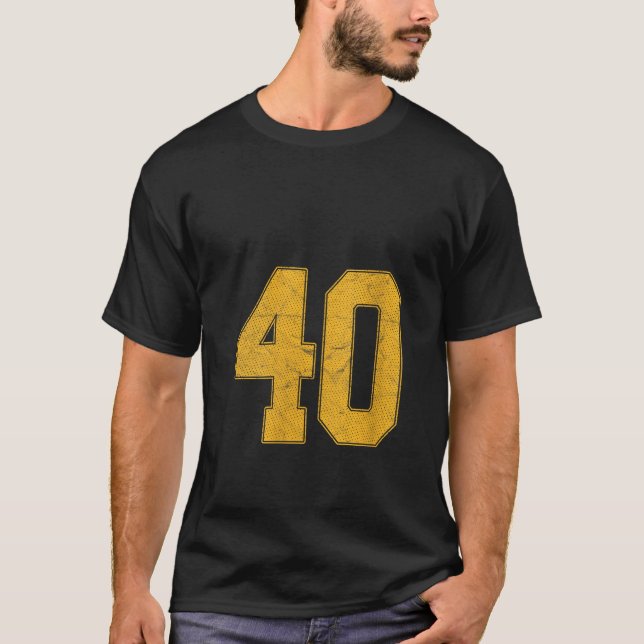 Nummer 40 Uniform Sports Team Jersey 40. T-Shirt (Vorderseite)