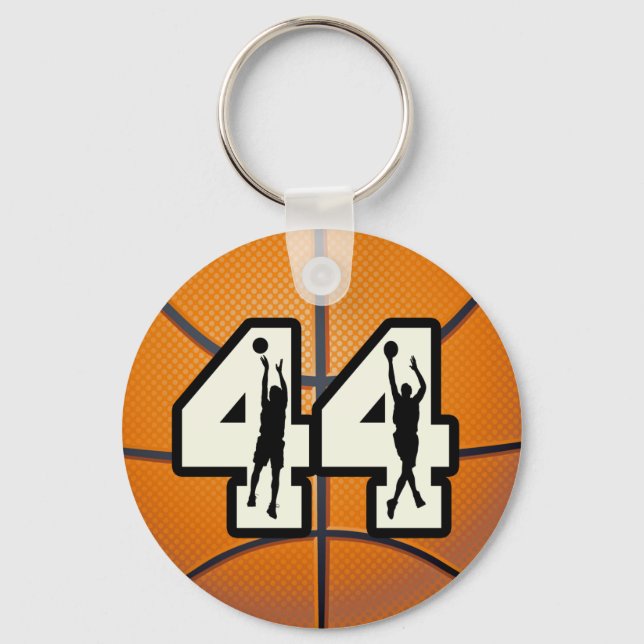 Nummer 44 Basketball Schlüsselanhänger (Vorderseite)