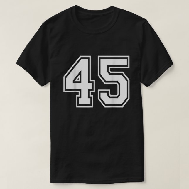 Nummer 45 Varsity Sports Team Jersey 45. Geburtsta T-Shirt (Design vorne)