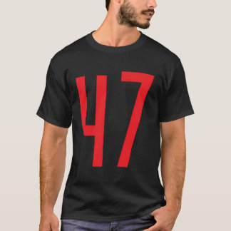 Nummer 47 Red Sports Fan Jersey T-Shirt