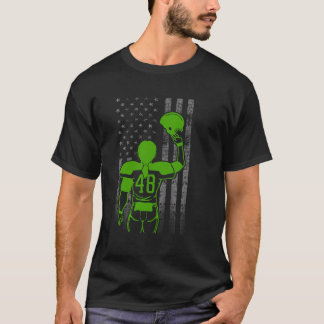 Nummer 48 Flag für grüne weibliche Fußballspieler T-Shirt