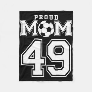 Nummer 49 Benutzerdefinierte stolze Fußball-Mama P Fleecedecke
