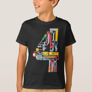 Nummer 4 Gebäude Tools 4 Jahre alt T-Shirt