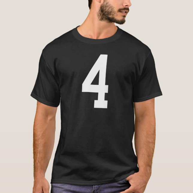 Nummer 4 Schulung für den hinteren Design-Fußball T-Shirt (Vorderseite)