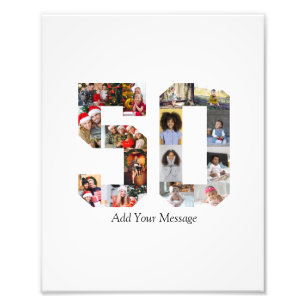 Nummer 50 Fotocollage Fotodruck
