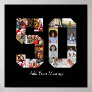 Nummer 50 Fotocollage Poster