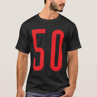 Nummer 50 Red Sports Fan Jersey T-Shirt