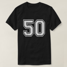 Nummer 50 Varsity Sports Team Jersey 50. Geburtsta T-Shirt