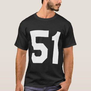 Nummer 51 Sports Jersey Front and Back Team Player T-Shirt