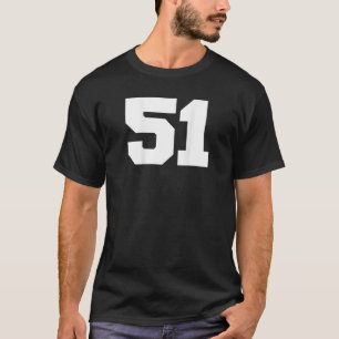 Nummer 51 Sports Jersey Player 51 Fan BACK PRINT V T-Shirt