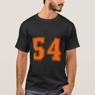 Nummer 54 Orange Sports Jersey Glückszahl T-Shirt