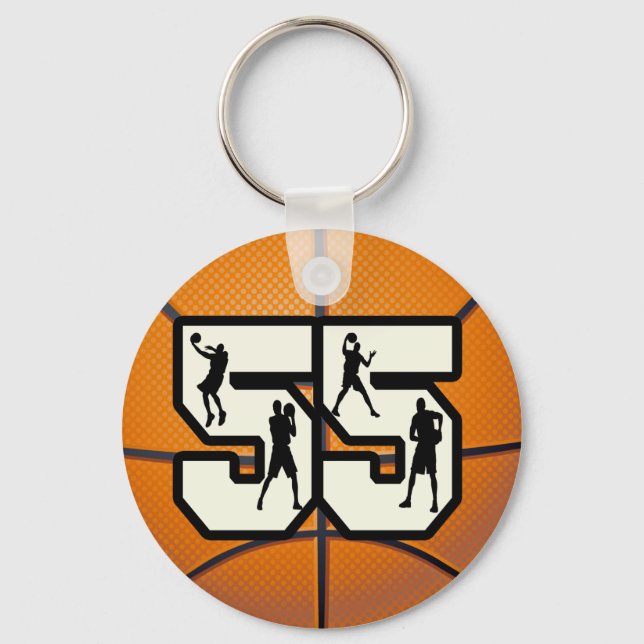 Nummer 55 Basketball Schlüsselanhänger (Vorderseite)