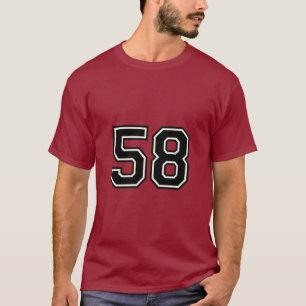 Nummer 58 Varsity-Sportstrikot 58. Geburtstag T-Shirt