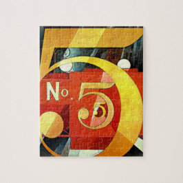 Nummer 5 Abstrakter Motor Puzzle