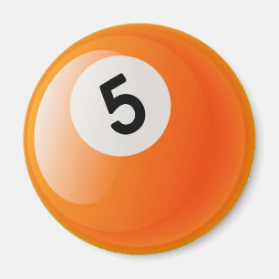 NUMMER 5 BILLIARDS BALL MAGNET