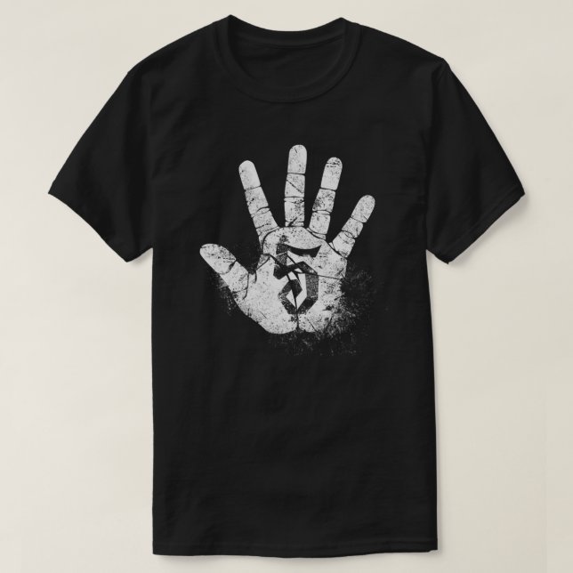 Nummer 5 Hi Five Hand Sign Hallo Grußspiel Spiel T-Shirt (Design vorne)