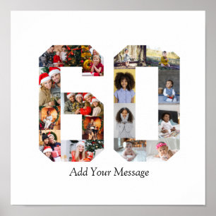 Nummer 60 Fotocollage Poster