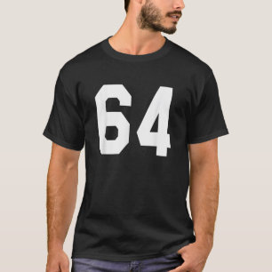 Nummer 64 Sports Jersey Front and Back Team Player T-Shirt