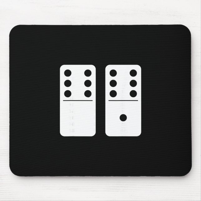 Nummer 67 Domino Lustiges Sechs Sieben Meme 6 Und  Mousepad (Vorne)