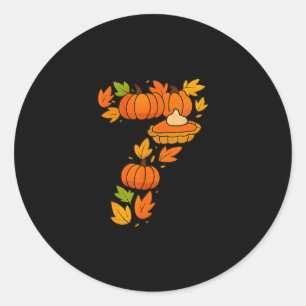 Nummer 67 Kostüm Six Seven 6 7 Meme Thanksgiving Runder Aufkleber