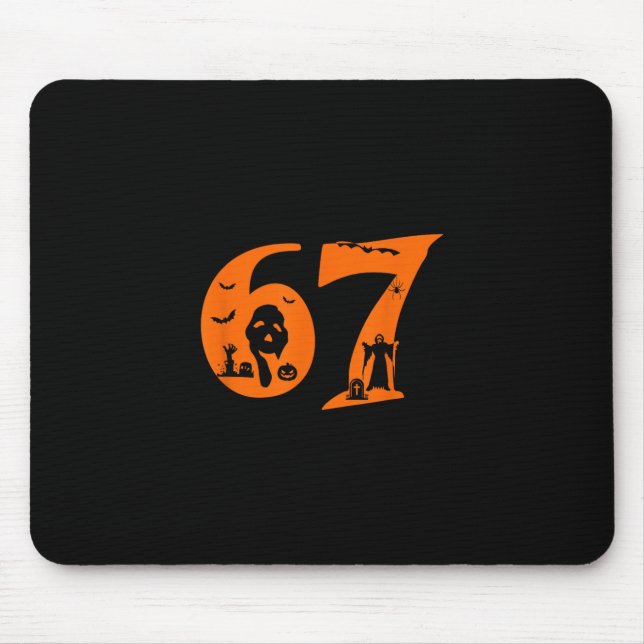 Nummer 67 Lustiger Meme-Spruch 6 7 Sechs Sieben Gr Mousepad (Vorne)