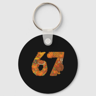 Nummer 67 Matching Sechs Sieben 6 7 Meme 67 Dankfe Schlüsselanhänger
