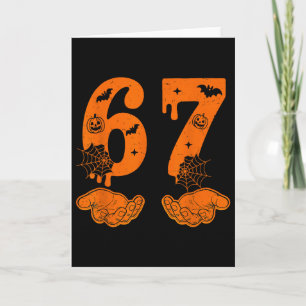 Nummer 67 Matching Sechs Sieben 6 7 Meme 6 7 Hallo Karte