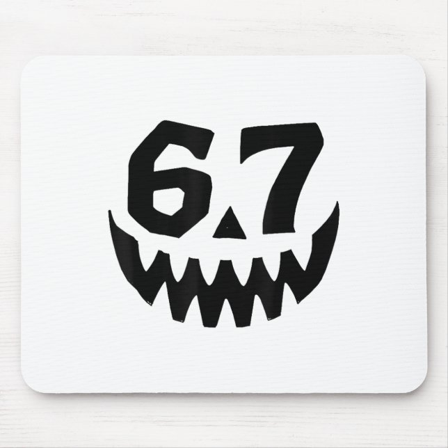 Nummer 67 Matching Sechs Sieben 6 7 Meme 6 7 Hallo Mousepad (Vorne)