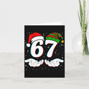 Nummer 67 Matching Sechs Sieben 6 7 Meme 6-7 Weihn Karte