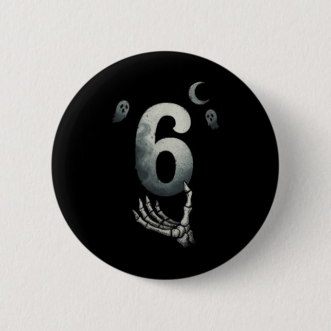 Nummer 67 Matching Six Seven 6 7 Meme 6 7 Hallowee Button (Vorderseite)