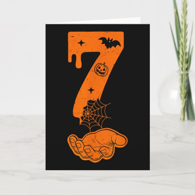 Nummer 67 Matching Six Seven 6 7 Meme 6 7 Hallowee Karte (Vorderseite)