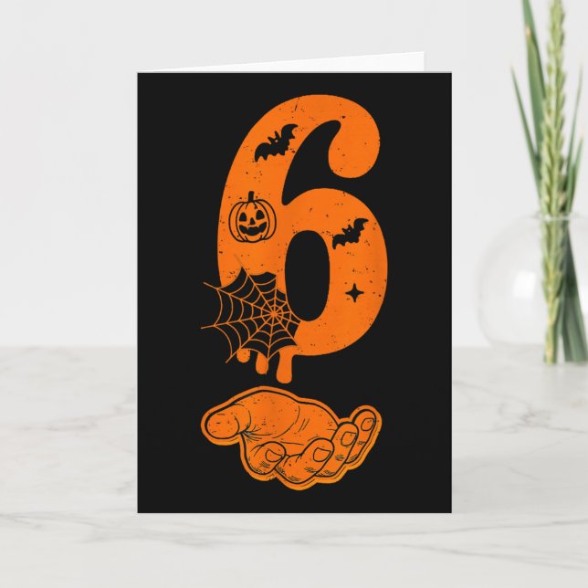 Nummer 67 Matching Six Seven 6 7 Meme 6 7 Hallowee Karte (Vorderseite)